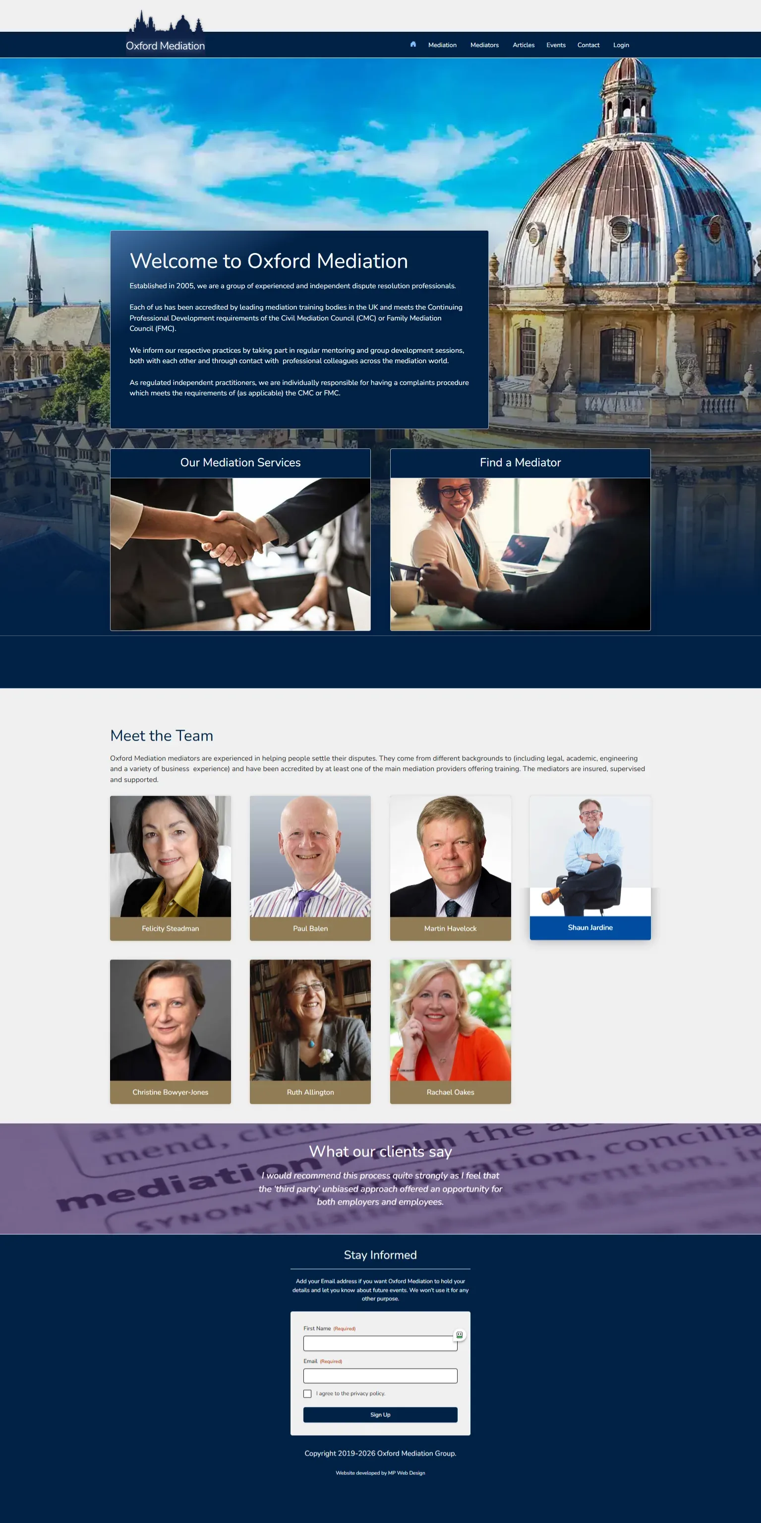 Oxford Mediation Group website