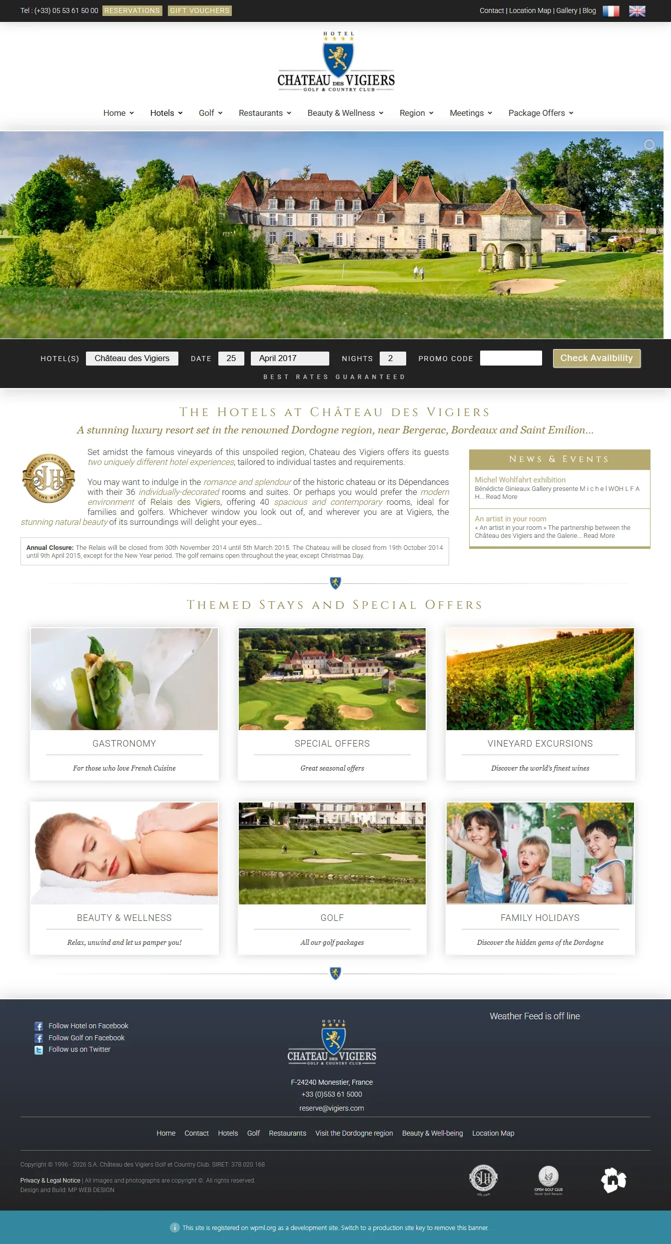Chateau des Vigiers website
